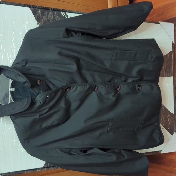 Women's Little Black Reversible Button-Up Jacket - Picture 4 of 5